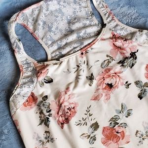 Soft Lace Floral Tank Top